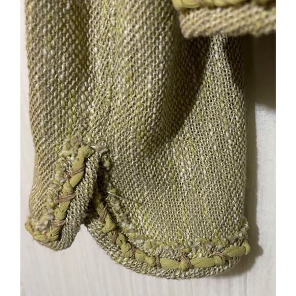 Elie Tahari Exquisite Art‑to‑Wear Green Tweed Lightweight Blazer Jacket Large - Picture 7 of 12